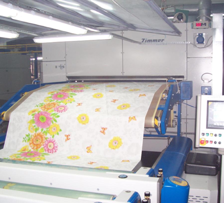 apparel, home textile, decorative fabrics and similar. Also for plastic foils and paper.