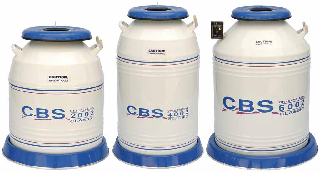 Cryogenic Storage CBS Cryogenic Dewars, Refrigerators and Freezers Classic and Value Added The Classic Line (x002), and the Value Added Line (x001), combine the benefits of low nitrogen consumption