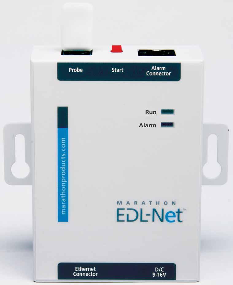 The EDL-Net Remote temperature data logging via Ethernet connectivity for Hospitals, Laboratories and Research Organizations, with Alarm Notification via cell phone or e-mail.