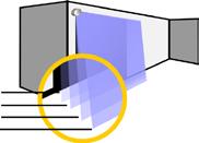 are active on both fields The distances between the curtains depend on the mounting height and side.