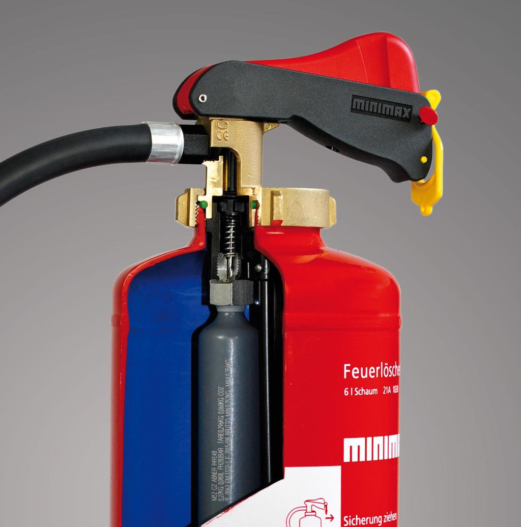 Minimax: Internal Coating Minimax fire extinguishers are filled with extinguishing agents specially developed for and with Minimax.