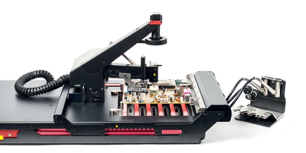 Ultra-flexible product support features simplify top-justified PCB positioning. All 10.6 systems are configured for residual solder removal and dispensing of flux or solder paste.