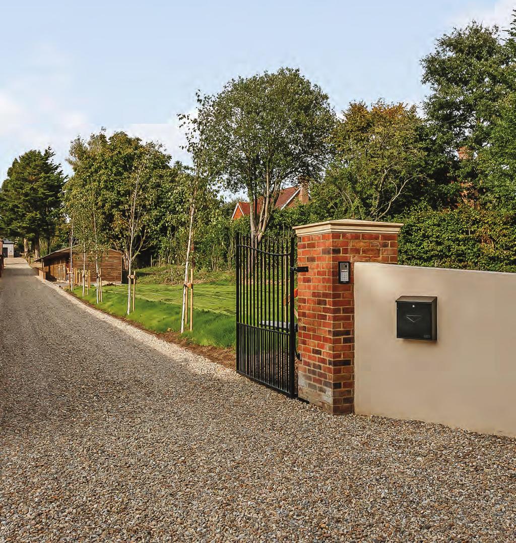 Step outside Birchwood House The property is approached through galvanised powder coated electric gates that lead to a long gravelled driveway which runs past a small paddock area with Birch and