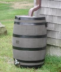 Rain barrels can capture and store rain that falls on roofs and then irrigate landscapes when they need water again.