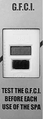 8 This spa may be equipped with a ground-fault circuit-interrupter (GFCI) mounted on the front of the electrical control box or at the electrical power supply panel.