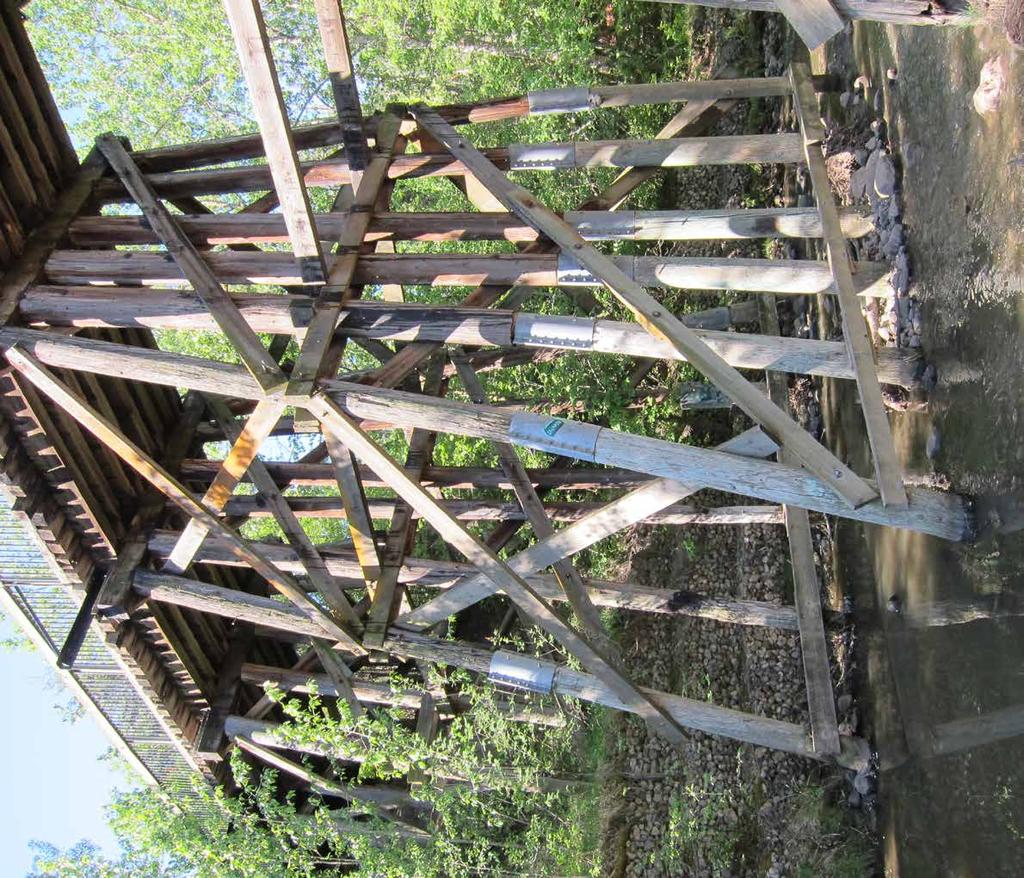Trestle Bridges B032 & B033 Construction Scope: Bridges B032 and B033 will be repaired while maintaining their historical look Replace rotten wood (decking, stringers, pier piles and bracing)