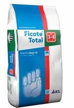 Ficote Total is a coated fertilizer for application in base rates in easy-to-grow crops. Ficote Total contains NPK, magnesium, as a top dressing.