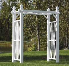fence with an easy-care vinyl arbor. Choose from three elegant styles that add a personal touch to any outdoor setting.