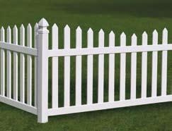 section bracing Larger 8' sections require less labor and fewer posts than other fence products, providing a clean,