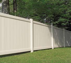fence Hour-glass design grips the end pickets to add stiffness Sizes: 6' high x 8' wide