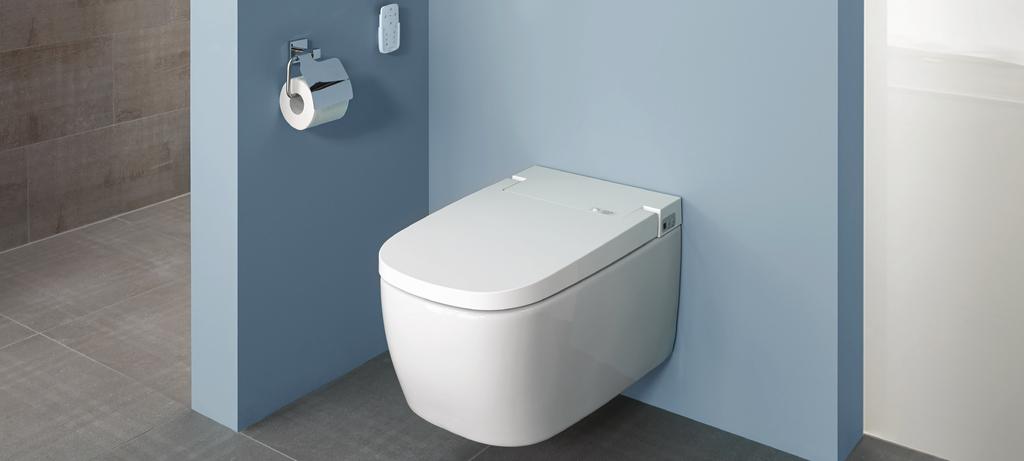 V-CARE, THE NEW SMARTER WC COMBINING THE FUNCTIONALITY OF A TOILET AND THE CLEANING PROPERTIES OF A BIDET Stylish design to look like a standard WC and to complement all types of bathroom styles The