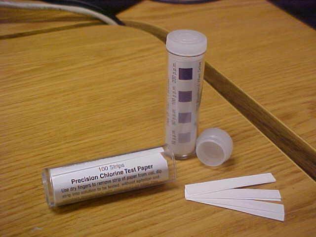 WAREWASHING Sanitizer test strips- measures the amount of