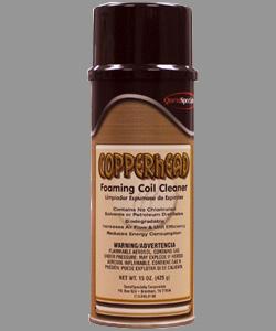 copperhead Foaming Coil Cleaner Powerful, thick clinging foam which removes dirt, lint and grease from air conditioner and heater coil fins.