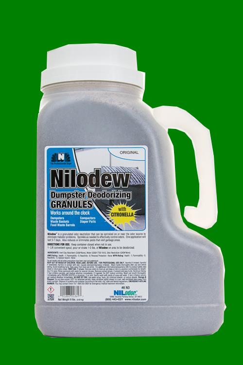 nilodew Dumpster Deodorizing Granules Deodorizing clay granules that contain our