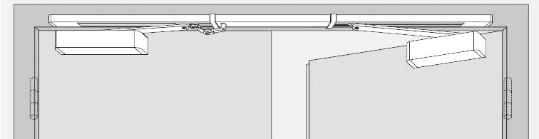 Section 5: Door Co-ordinator Devices Page 57 For overhead, surface fixed co-ordinators, the track assembly is usually fixed to the underside of the transom, so the mass of metal could be a source of