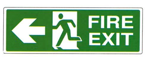 Section 10: Fire Safety Signs Page 87 The recommended fixing height for these signs is 1500 mm (eye level). 10.3.