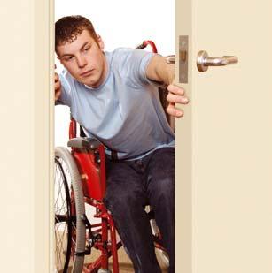 which is quoted here: "For disabled people to have independent access through single or double swing doors, the opening force, when measured at the leading edge of the door, should be not more than