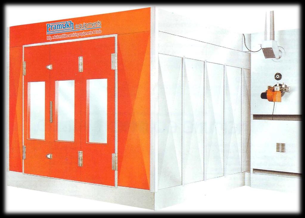 PAINTING & DRYING BOOTH TECHNICAL DETAILS Particular External dimension Internal dimension Door dimension Spraying-Drying cycles temperatures Lighting inside the booth Air volume capacities Installed