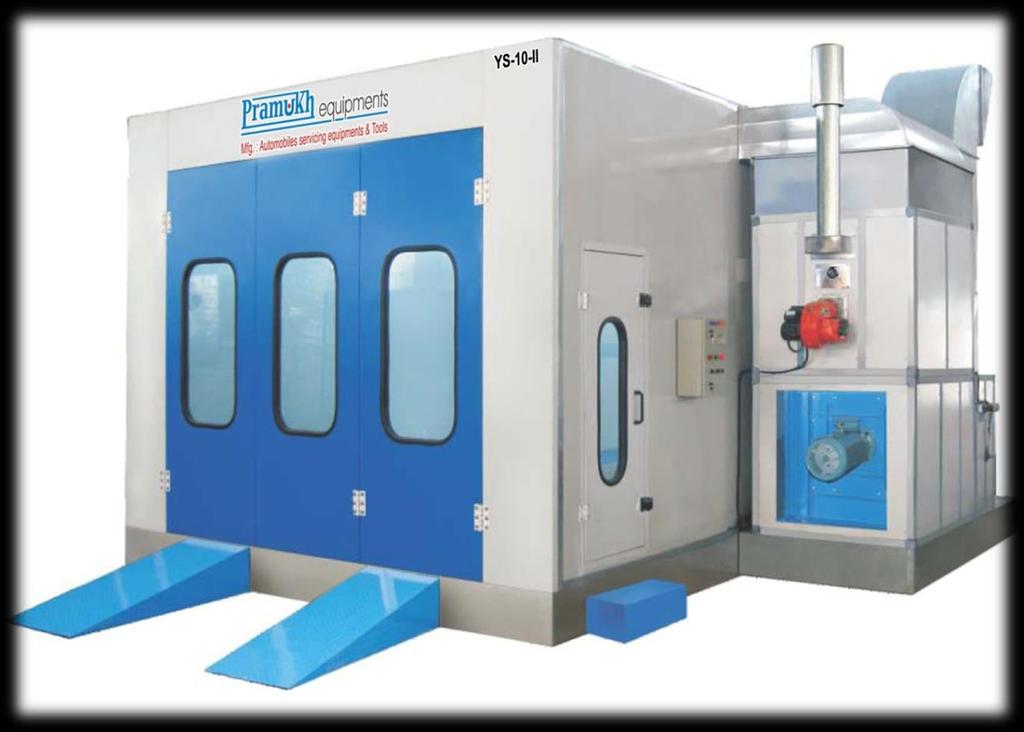 PAINTING & DRYING BOOTH Model YS-10-II TECHNICAL DETAILS Particular External dimension Internal dimension Door dimension Exhaust air system Intake air system Max. heating productivity Max.