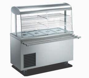 open well units In the refrigerated display, accessibility and safety are ensured by