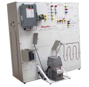 Up to 15 faults may be inserted from the panel on the rear. Furnished with cords. The typical fault panel is found on the side of Hampden Environmental Systems Trainers.