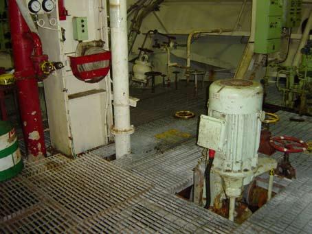 The Fire & G.S. pump can be lined-up to provide cooling water to the engine room plant if required.