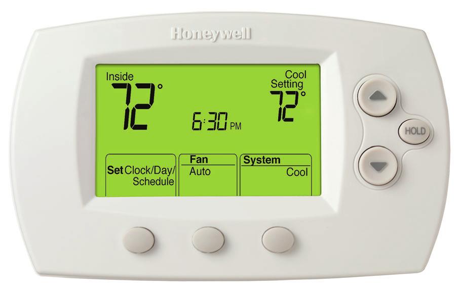 FocusPRO Thermostats Honeywell s FocusPRO programmable and non-programmable thermostats offer the perfect blend of features and performance with the largest backlit screens in their class and