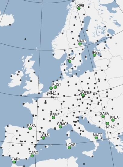 New EPN Stations 283 EPN stations 20 new stations : 4 in Spain 4 in Sweden 3