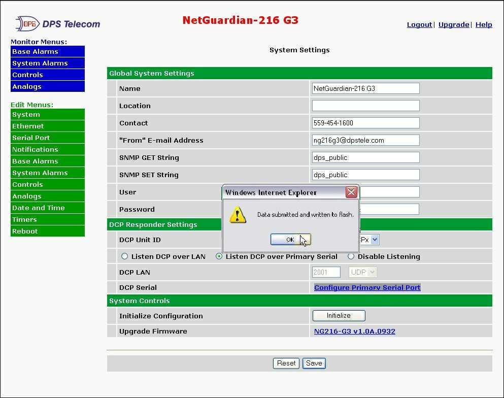 28 9 NetGuardian 26 G3 Web Browser The NetGuardian 26 G3 features a built-in Web Browser Interface that allows you to manage alarms and configure the unit through the Internet or your Intranet.