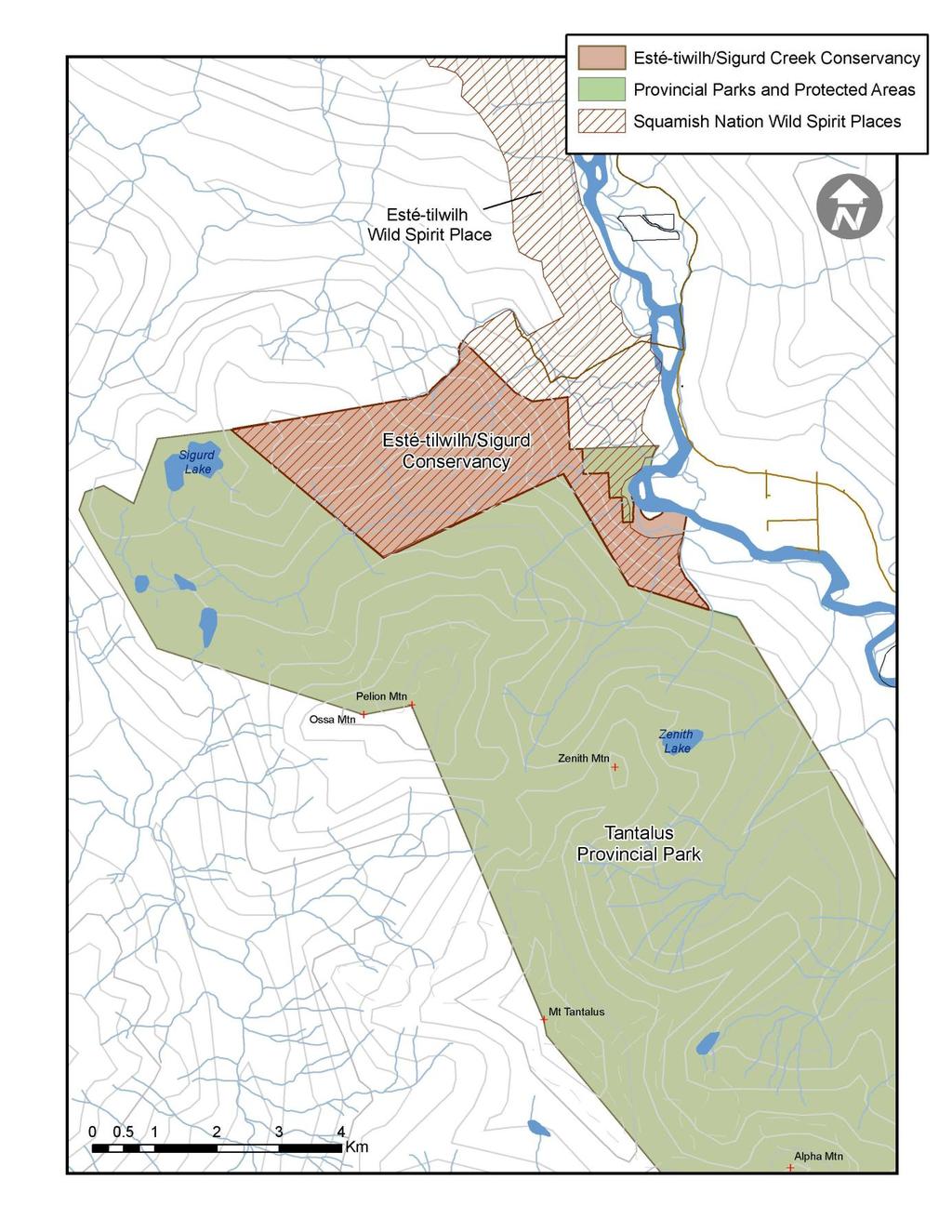 Figure 2: Esté-tiwilh/Sigurd Creek Conservancy Map