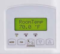 There is an option in the configuration menu to lockout the scrolling display and to only present the room temperature and conditional outdoor temperature to the user.