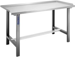 FURNITURE SHOP WOODEN WORKBENCH - Worktop length: 1.5 m or 2 m. - Wooden worktop (thickness: 28mm). - Static strength: 800 kg. - Height: 850 mm. - One drawer can be added to 1.