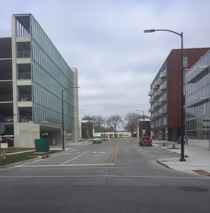 The construction activities were coordinated with the parking garage construction and the construction of the new building at 219 E. Grand Avenue.