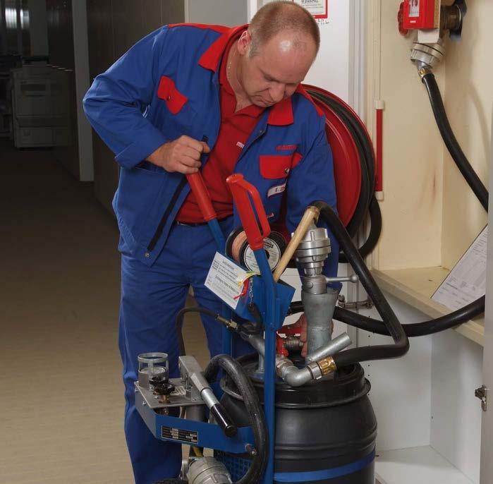 Our highly-skilled experts ensure the permanent functionality of the different extinguishing water systems within the scope of the prescribed
