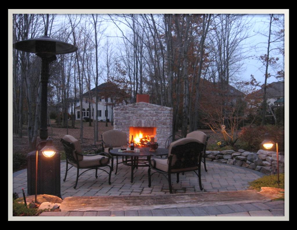 Fireplace Benefits Installing an outdoor fireplace offers great benefits. It will enhance your home and property, and increase your outdoor living options.