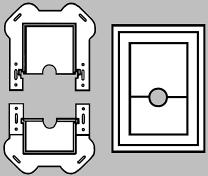 One locking position at 1/2" depth and the other at 13/16" depth. May be installed vertical or horizontal. Made of PVC. White. 2-3847 $6.