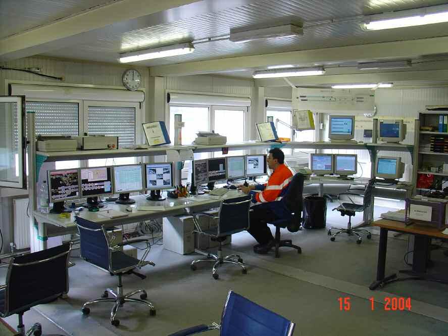 A permanent occupied safety control centre (see Fig. 11) is charged for the monitoring and coordination of rescue-operations in case of fire.