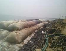 at Pentha, Odisha Current Status The installation of all geotextile tubes have been already