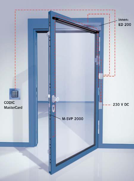 Special feature Exceptional anti-tamper protection, intrusion resistance up to Class 4 in suitable door systems. Connection of external access control systems.