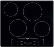 touch control panel Hot hob indicators Fastlite elements Child safety lock Timer function Black CTC60B PBI60B - The only induction hob with touch