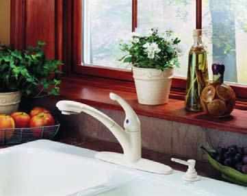 K i t c h e n F A U C E T S 402-WF (shown in Chrome standard finish not available in Biscuit, White) Standard Kitchen Faucet
