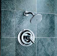 Easy-to-clean, Touch-Clean air-induced raincan showerhead with full spray pattern provides an invigorating shower experience.