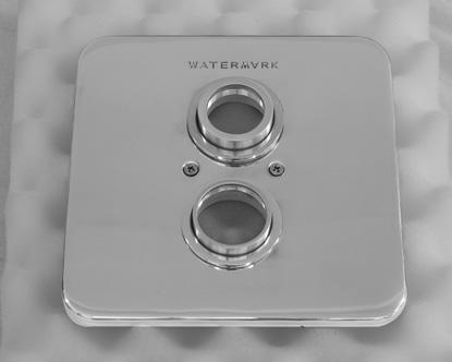 square thermostatic face plate includes
