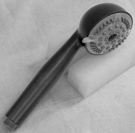 function antiscale hand shower 1/2" male supply connection; massage,