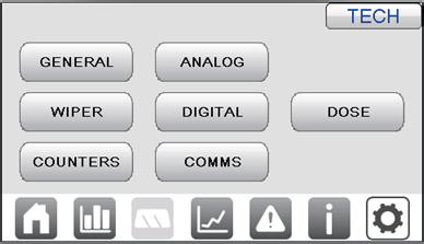 8.2 General Screen The General screen has settings and buttons that do not fall under one of the other settings categories.