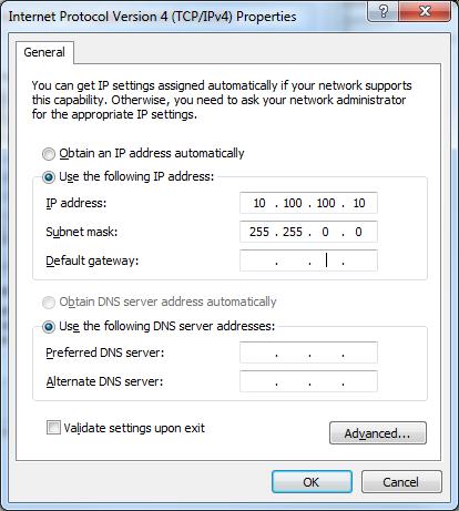 B.2 Check Configured IP Settings Procedure: 1. Shutdown the Molex EIP_Tool 2. Shut off the P40 Controller. 3.
