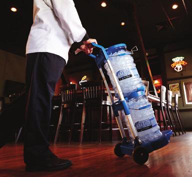Load up to two Saf-T-Ice Totes and effortlessly wheel them across the room to the bar, kitchen, or ice machine.