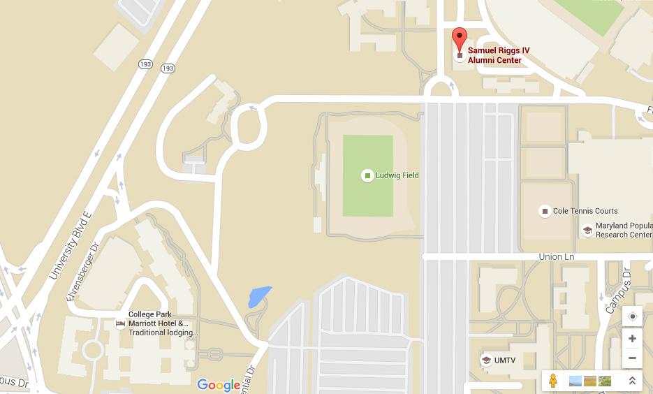 CAMPUS MAP: Samuel Riggs IV Alumni Center 7801 Alumni Drive College Park, MD
