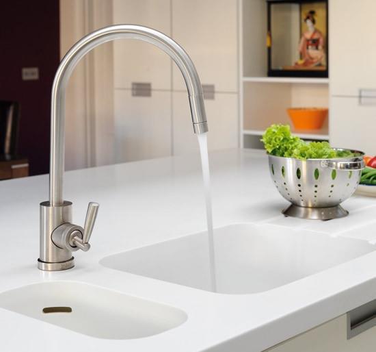 getting into the area below. Wall Taps can also be installed directly onto the wall behind the sink.
