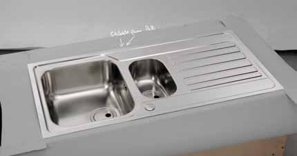 5 Bowl and Drainer Inset Sink (Reversible) AW5057 [ 194.00] L1000 W500 MBU600 Tap shown AT1232 Estimo Monobloc Chrome [ 129.00] Connekt Flushfit 1.